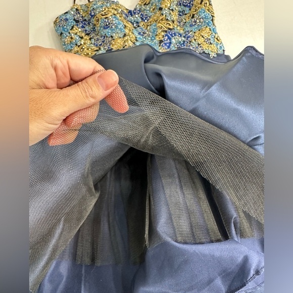 Camille La Vie embellished strapless bodice a line formal mini dress size 12 - Picture 8 of 10